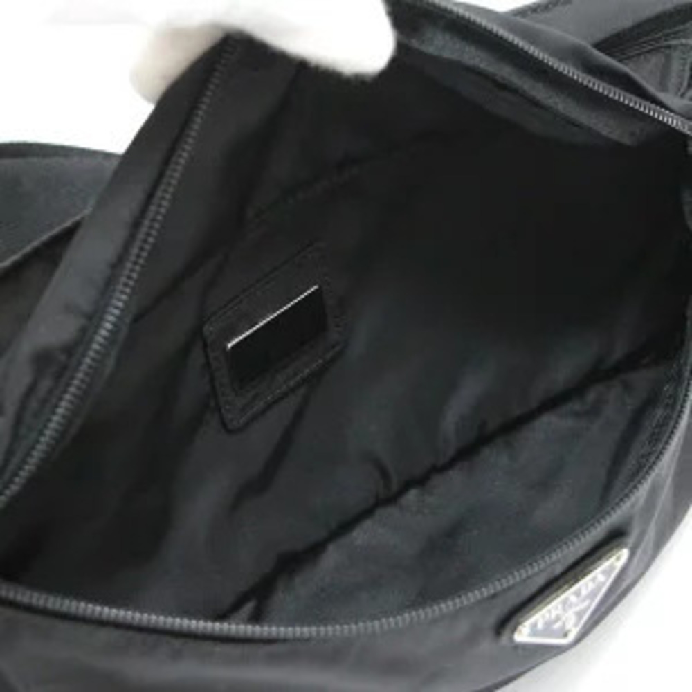 Prada Waist Clutch Body Bum Crossbody Belt Bag Black Triangle Logo - Picture 6 of 6